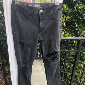 Black Ripped AE skinny jeans super super stretch